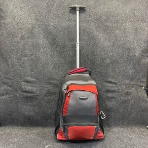 Samsonite TC-10 Black Grey Red Wheeled Rolling‎ Backpack Travel Laptop Bag 3898